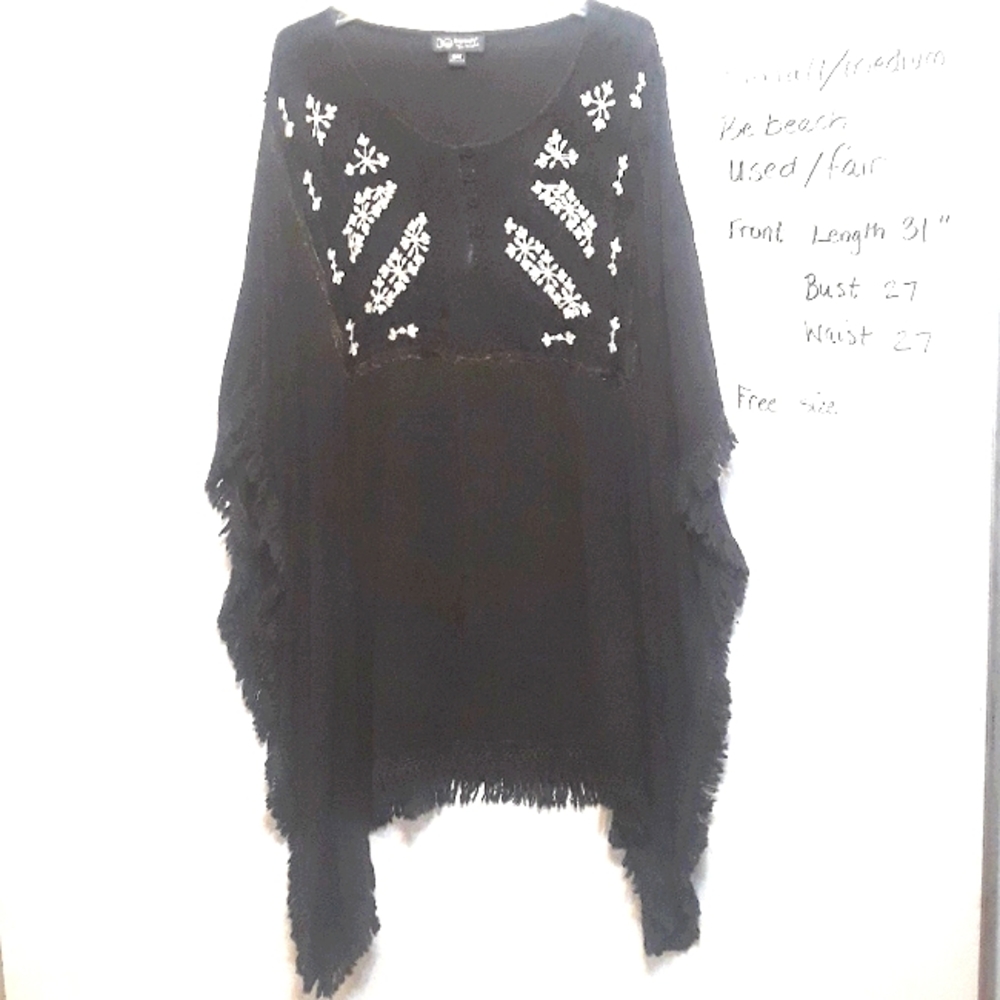 Used 'Be Beach' Dark Gray Caftan S/M